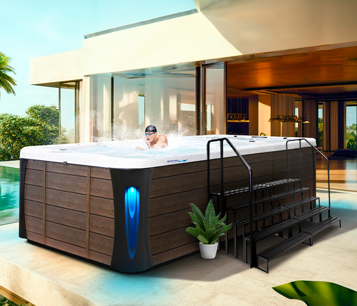 Calspas hot tub being used in a family setting - Kanasas